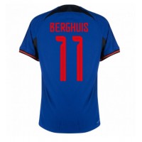 Niederlande Steven Berghuis #11 Fußballbekleidung Auswärtstrikot WM 2022 Kurzarm